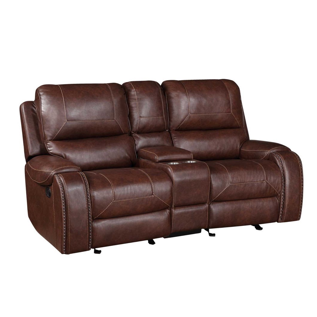 Gun Barrel Brown Loveseat