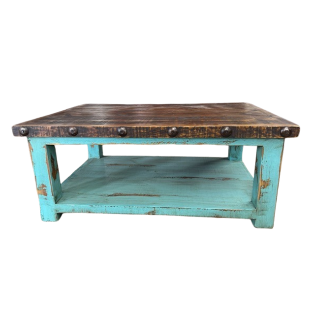 Rustic Turquoise Table Turquoise Trunk Coffee Table TEAL PITARA CHESTBOX Chisel And Log