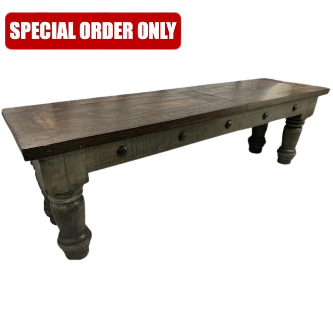 Weathered Farmhouse Bench