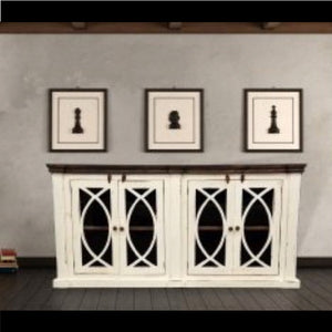 White 78" Console