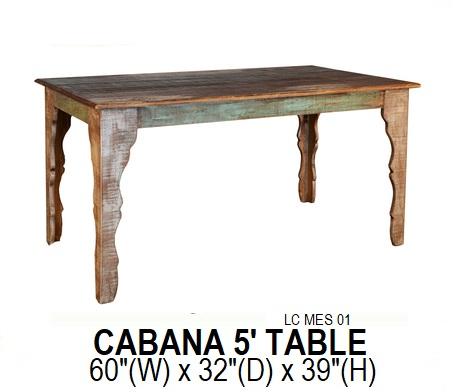 Cabana 5' Table