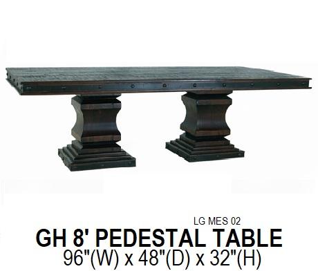 Grand Hacienda 8' Pedestal Table