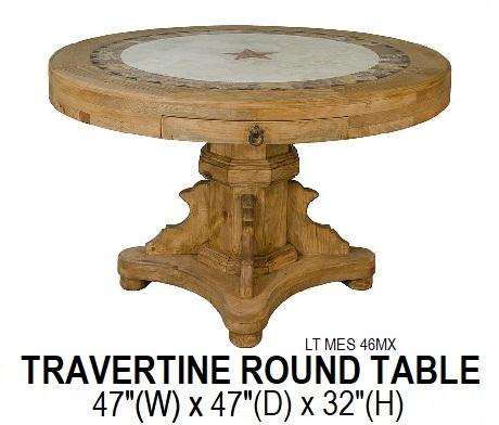 Travertine Round Table