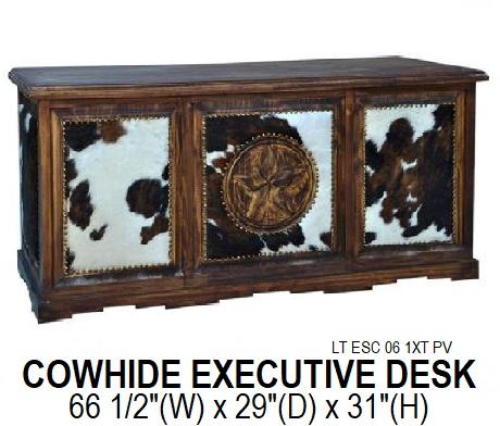 Cowhide Executive Desk
