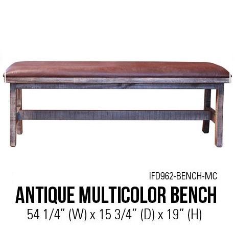 Antique Multicolor Bench