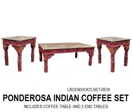 Ponderosa Indian Coffee Table Set