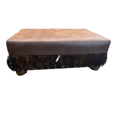 Cowhide XL Ottoman