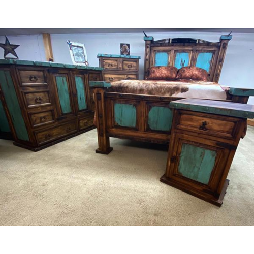 Dark and Turquoise Bedroom Set