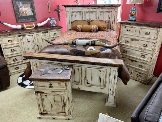 Distressed off white bedroom furniture Clearance
