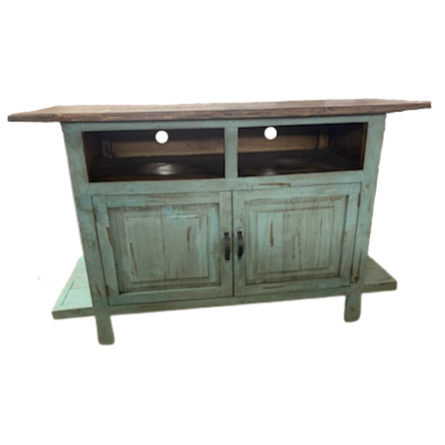 Rustic turquoise tv stand deals