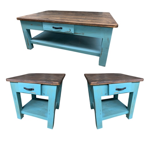 Turquoise Coffee Table Set
