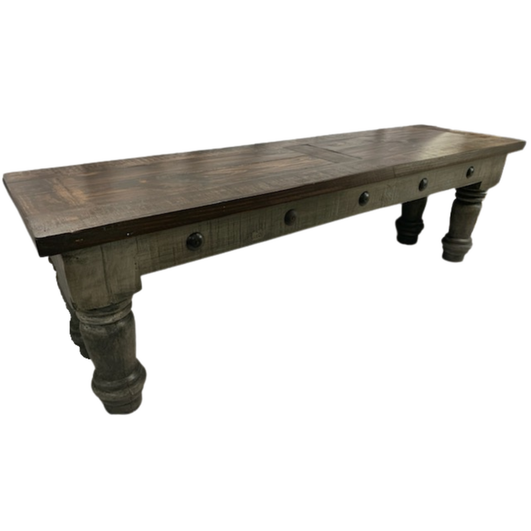 Weathered Farmhouse Bench