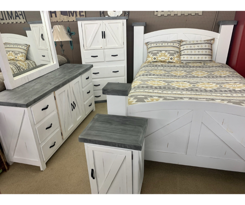 White Smoke Barn Bedroom Set